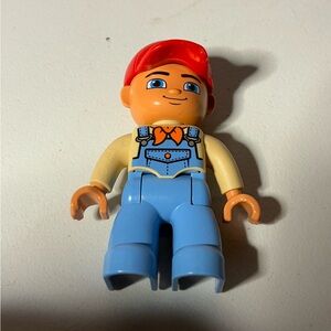 1x Lego Duplo Figure Man Light Blue